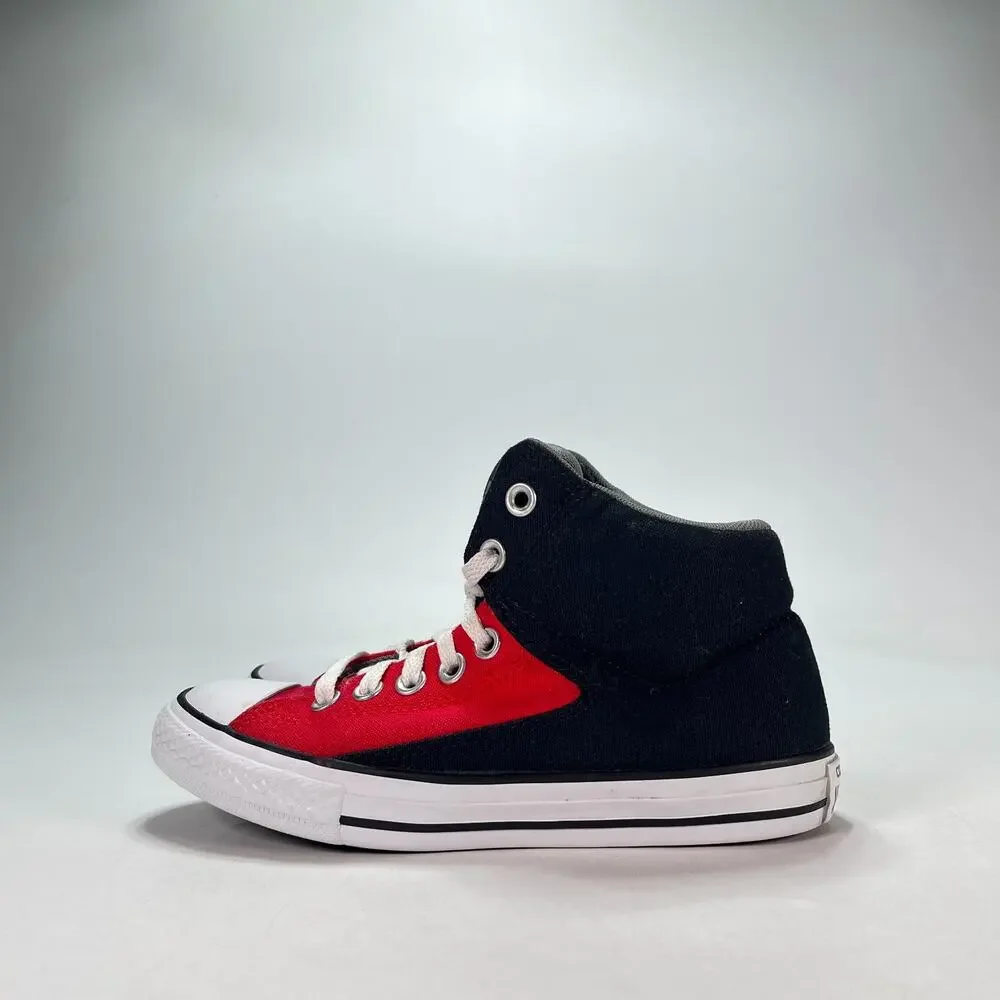 Converse Chuck Taylor All Star High Street Black Red Sneakers 647687F Youth Sz 3
